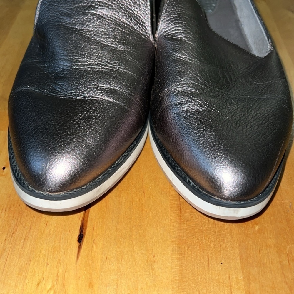 Com + Sens Metallic Loafers Womens Slip On Comfort Flats Silver Pewter - Picture 6 of 7